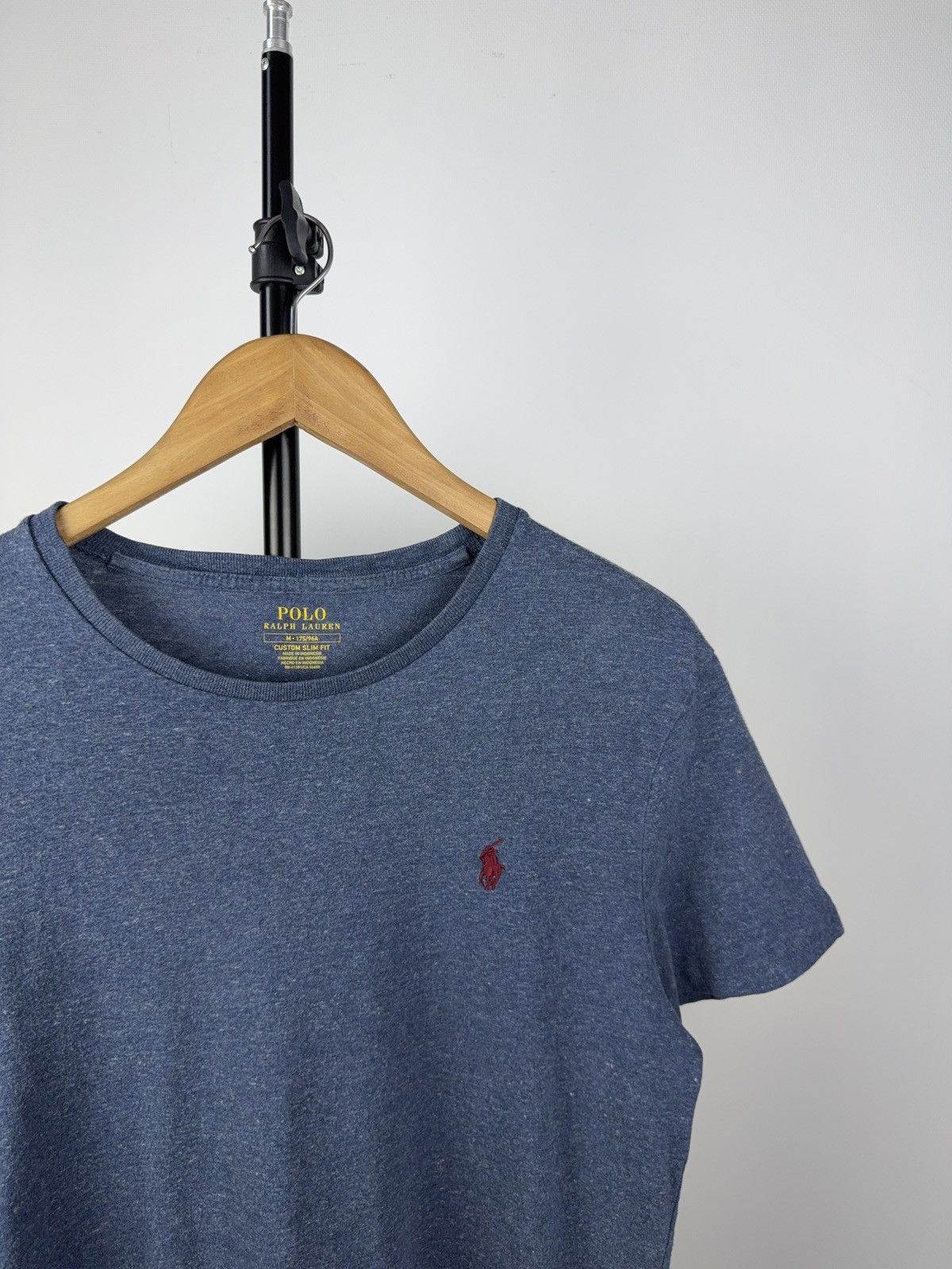 Designer × Polo Ralph Lauren Polo Ralph Lauren Blue T-Shirt Red Pony Logo Slim Fit M Size US M / EU 48-50 / 2 - 2 Thumbnail
