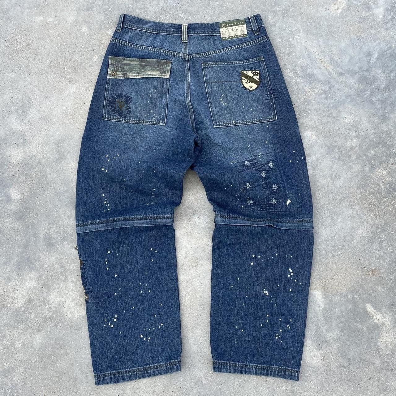 Japanese Brand × Vintage Crazy vintage Y2K baggy PEPE jeans cyber grunge skater pants Size US 38 / EU 54 - 5 Thumbnail