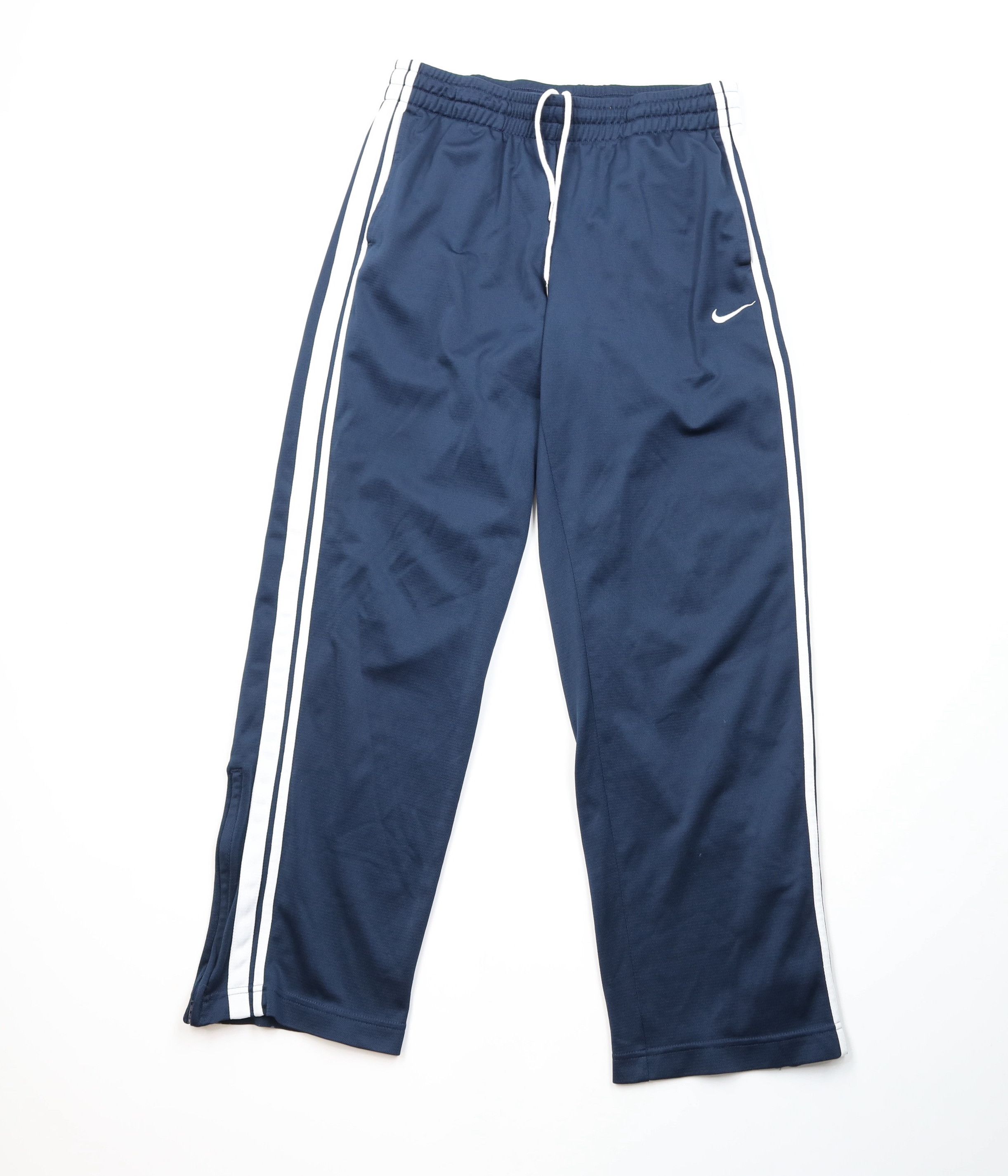 Nike × Vintage Vintage 90s Y2K Nike Scott Mini Swoosh Wide Leg Pants Blue Size US 36 / EU 52 - 1 Thumbnail