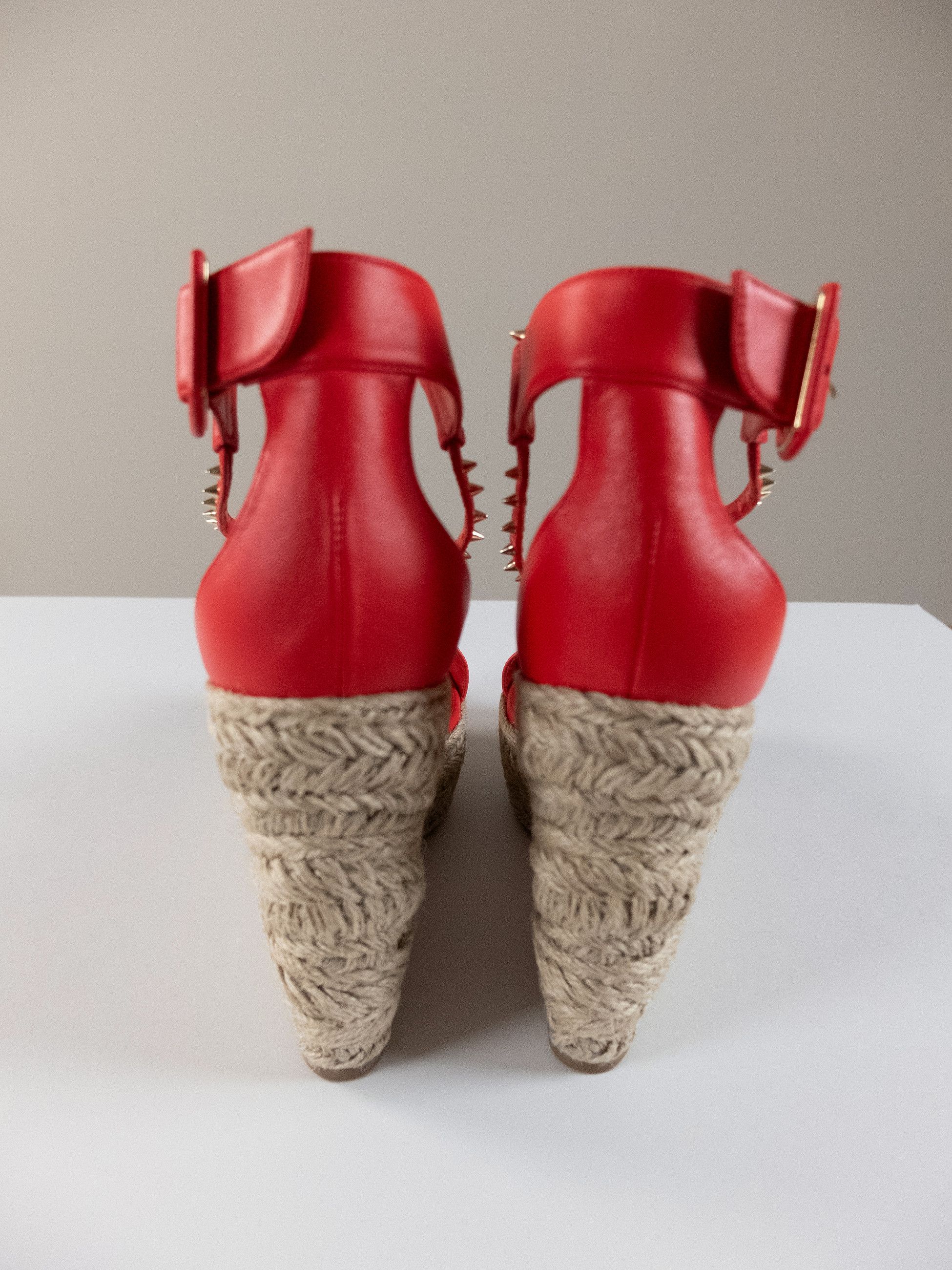Christian Louboutin CHRISTIAN LOUBOUTIN Chocazeppa Spikes red espadrille sandals Size US 11 / IT 41 - 11 Thumbnail