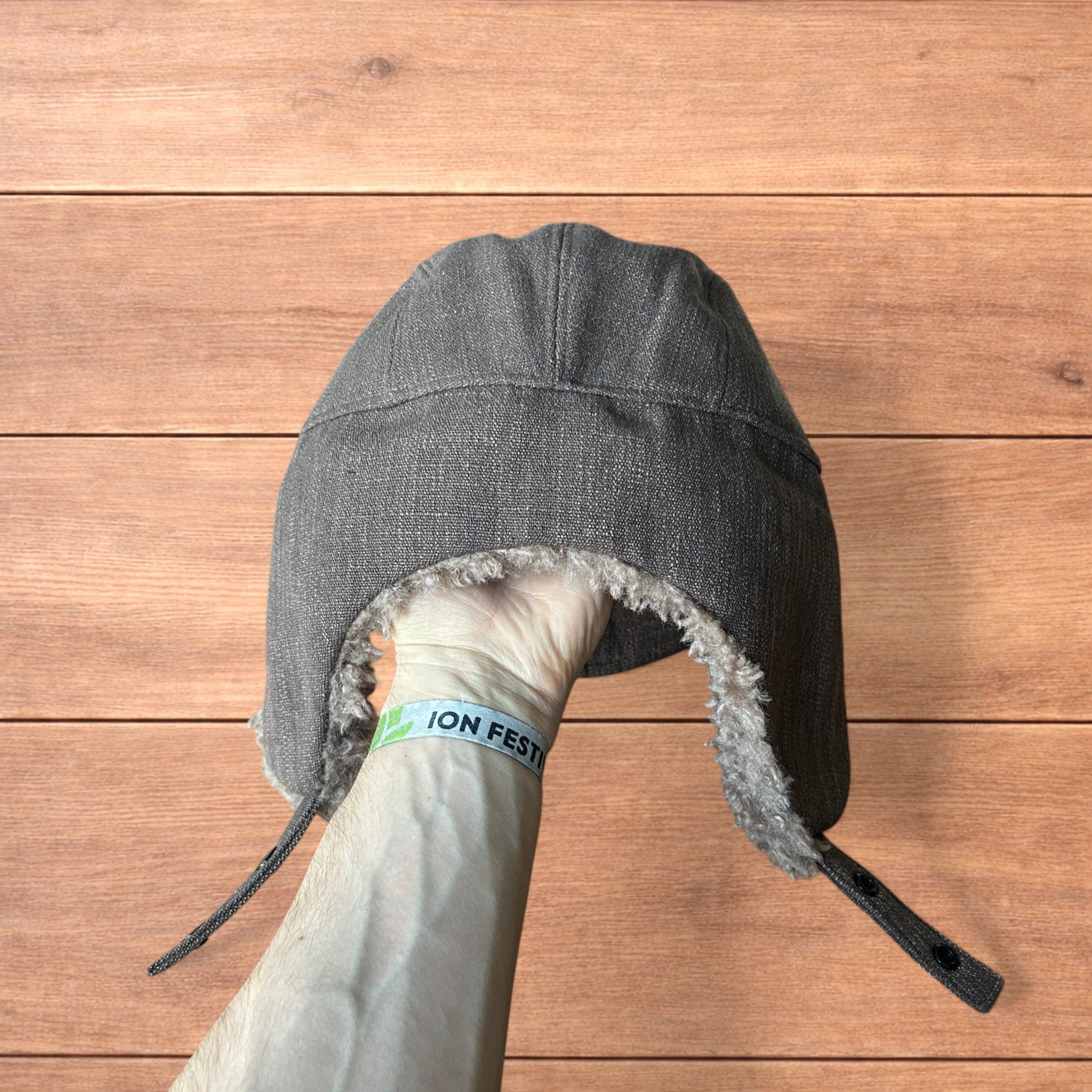 Japanese Brand Fluffy Woolen padded trapper deer stalker hat cap in brown. Size ONE SIZE - 9 Thumbnail
