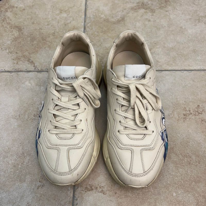 Gucci Gucci Rhyton Wave Print Thick Sole Sneakers - Size US 8.5 / EU 41-42 - 2 Thumbnail
