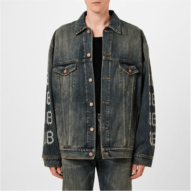 Balenciaga Crypto Denim Jacket Size US M / EU 48-50 / 2 - 5 Thumbnail