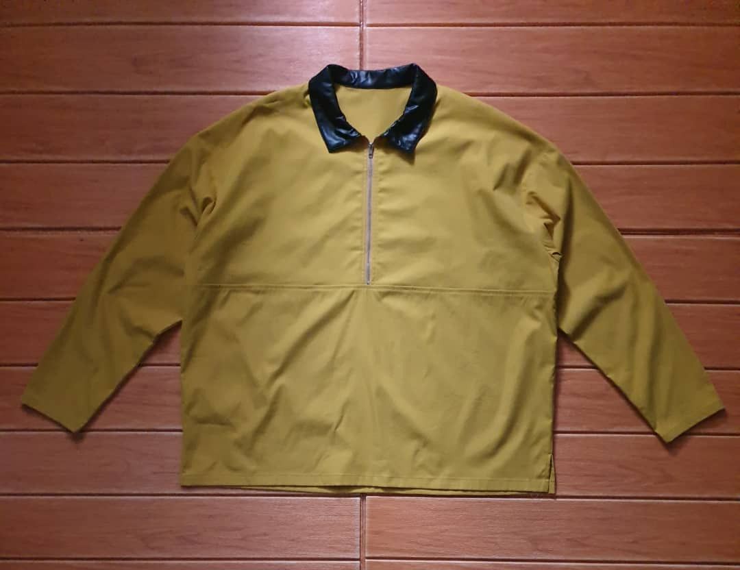 Japanese Brand Unbranded half zipper yellow colour longsleeve shirt Size US XL / EU 56 / 4 - 1 Thumbnail
