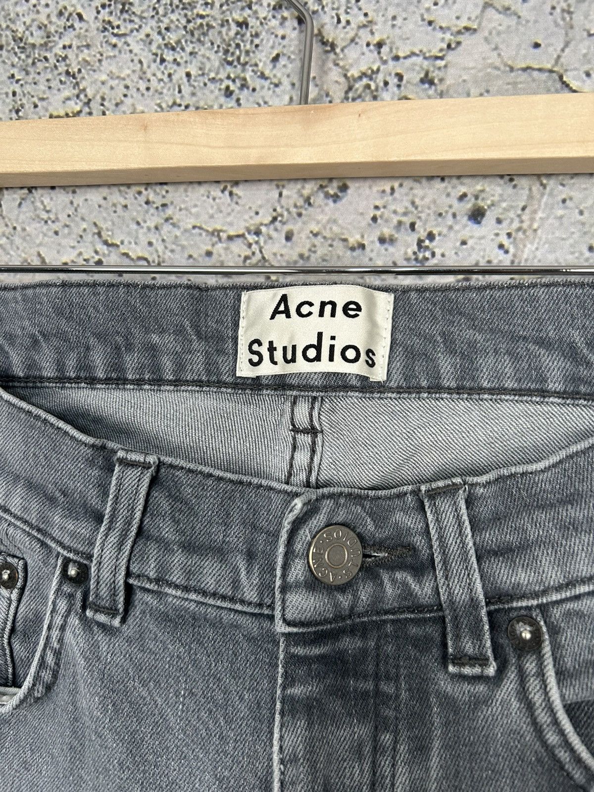 Acne Studios Acne Studios Roc Crab Grey Avant Garde Designer Denim Rare Size US 31 - 5 Thumbnail