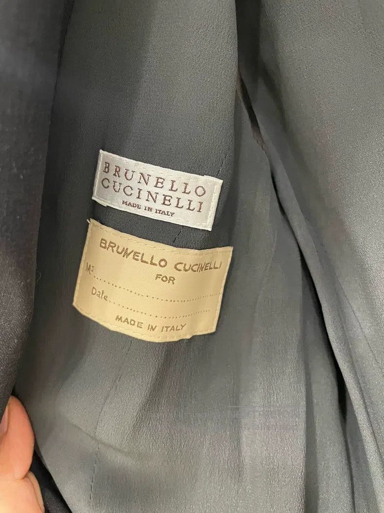 Brunello Cucinelli Brunello Cucinelli Dark Grey Belted Suit Jacket Size XS / US 0-2 / IT 36-38 - 5 Thumbnail