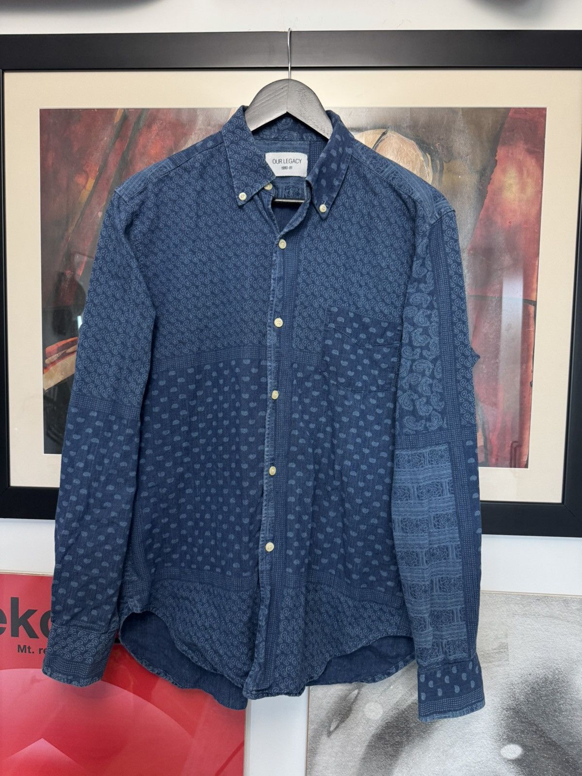 Our Legacy Our Legacy Button Up Shirt Indigo Paisley Casual Luxury rare Size US M / EU 48-50 / 2 - 1 Thumbnail