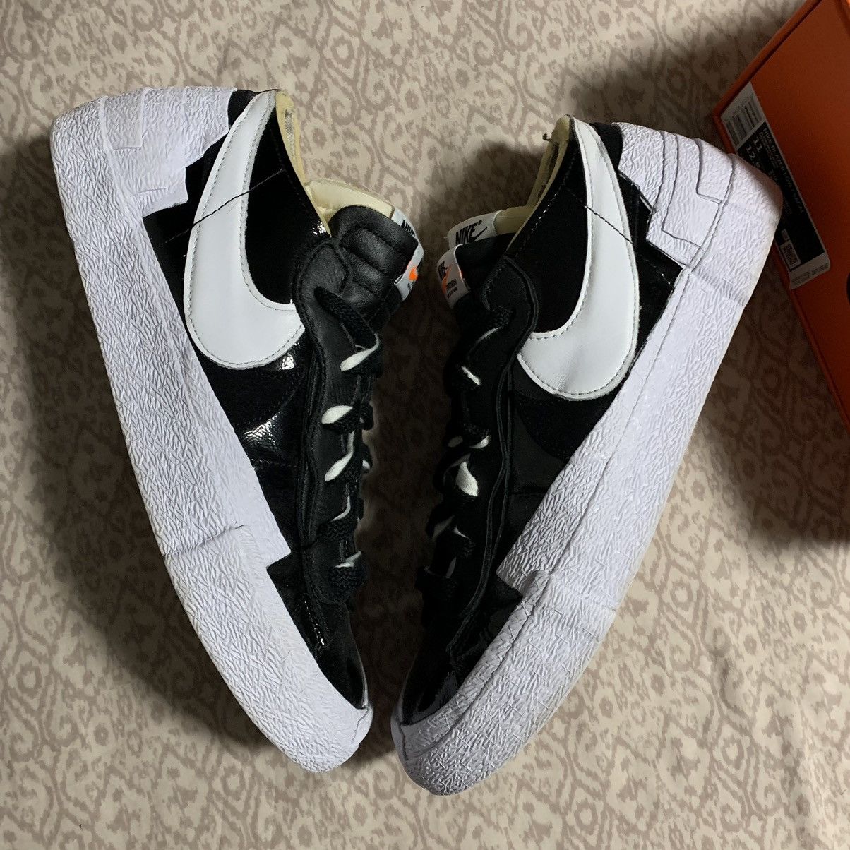 Nike × Sacai Nike X Sacai Blazer Low “Patient Leather Black” 2022 Size US 11 / EU 44 - 8 Thumbnail