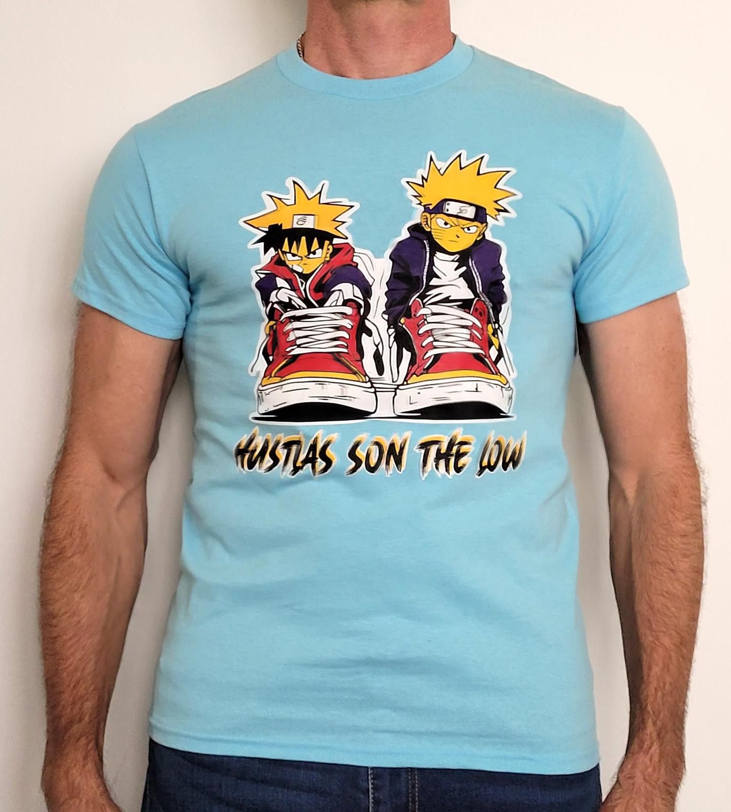 Other Hustlas Son The Low Men's Small Anime Graphic T-Shirt Blue Size US S / EU 44-46 / 1 - 1 Thumbnail