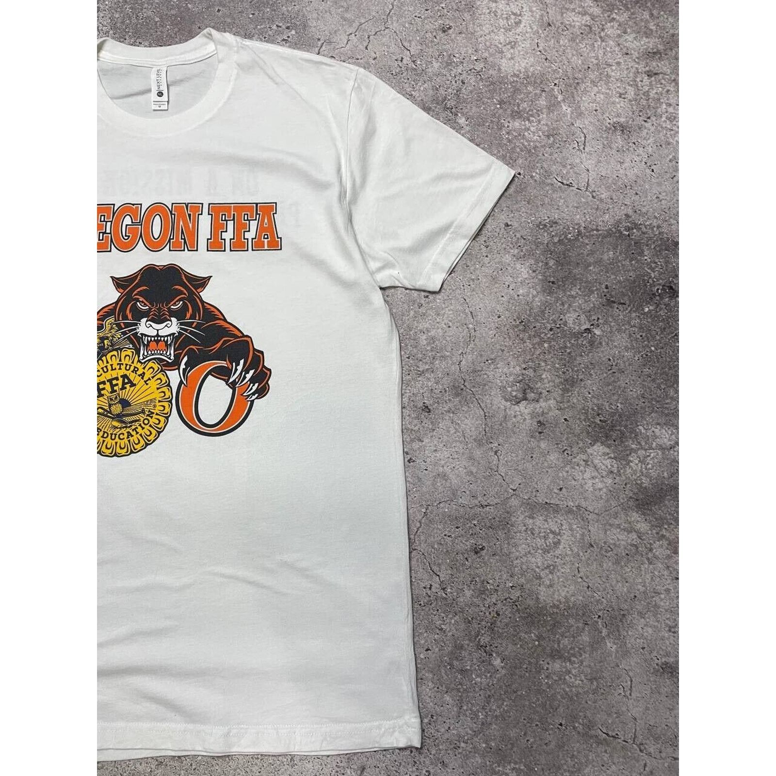 Next Level × Vintage Vintage Oregon FFA Panther T-Shirt White M Agriculture Tee Size US M / EU 48-50 / 2 - 3 Thumbnail
