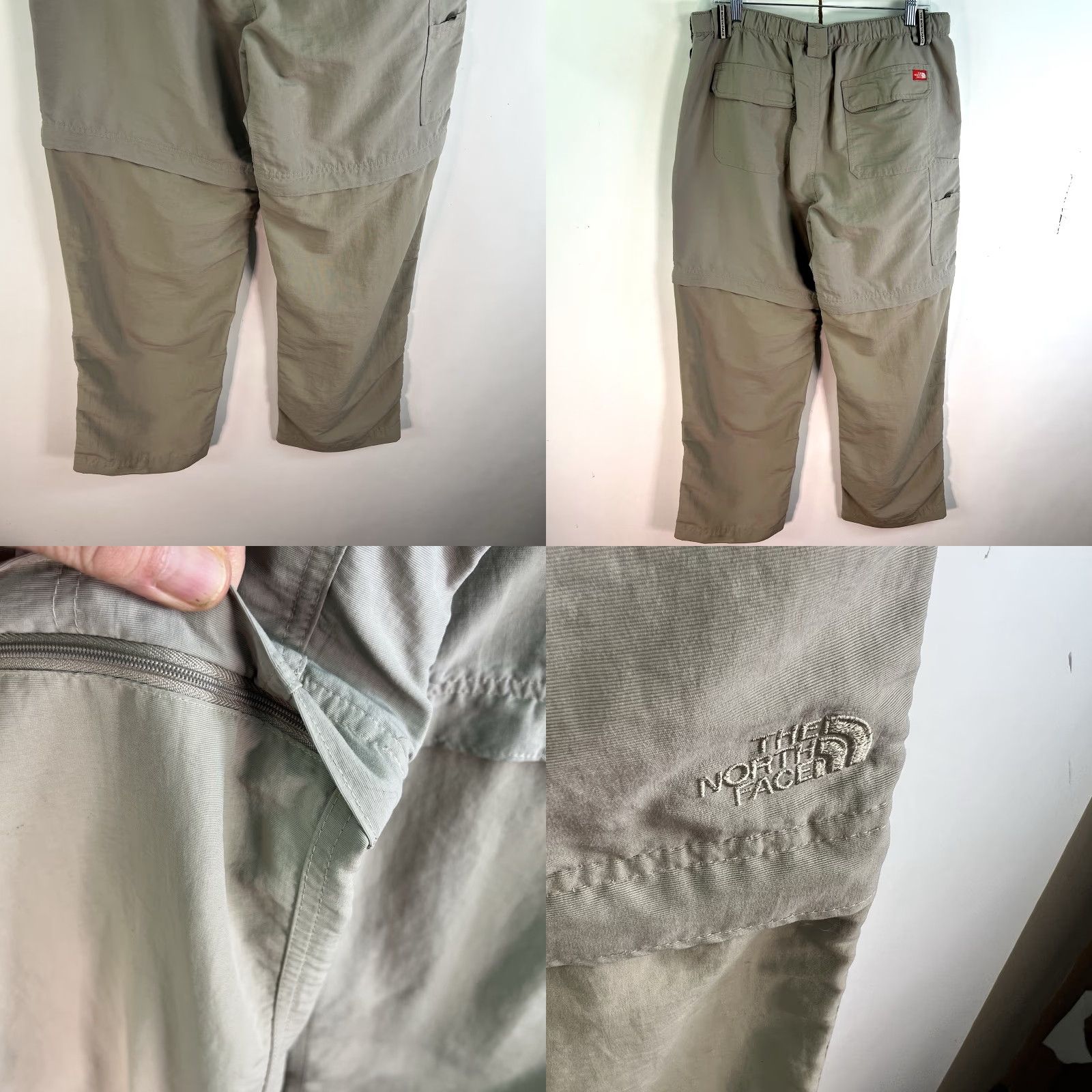 The North Face VINTAGE The North Face Convertible Pants to Shorts Belted Hiking Outdoor Beige L 36X31 Size US 33 - 8 Thumbnail