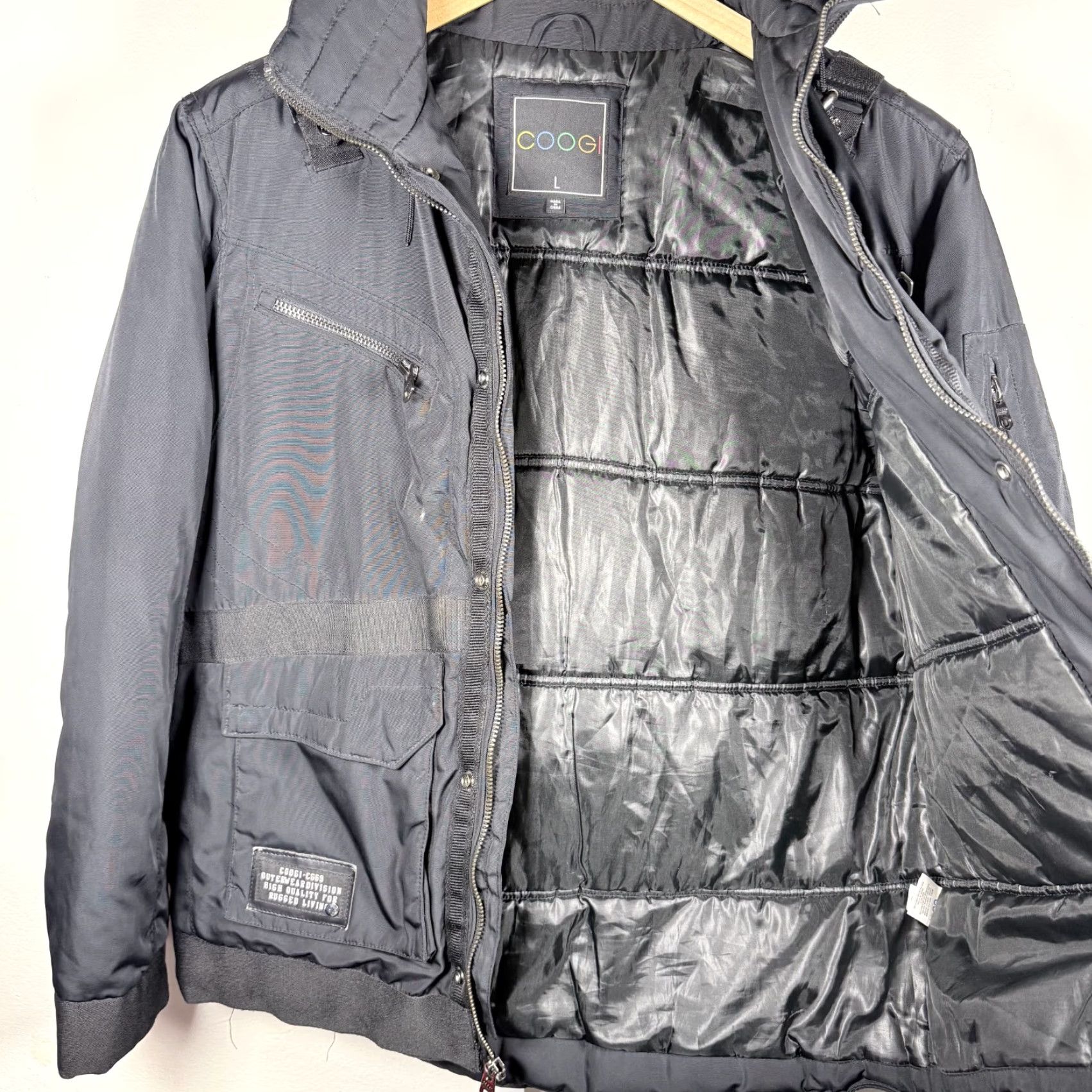 Coogi Coogi Bomber Jacket Black Puffer Lined Full Zip Men's Large Size US L / EU 52-54 / 3 - 4 Thumbnail