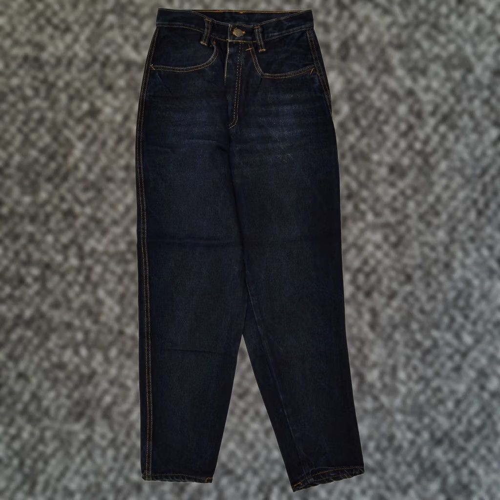 Vintage VINTAGE LES PANT Womens Tapered Jeans IT 42 Medium W26 L28 Navy Blue Classic I110 Size 32" / US 10 / IT 46 - 1 Thumbnail