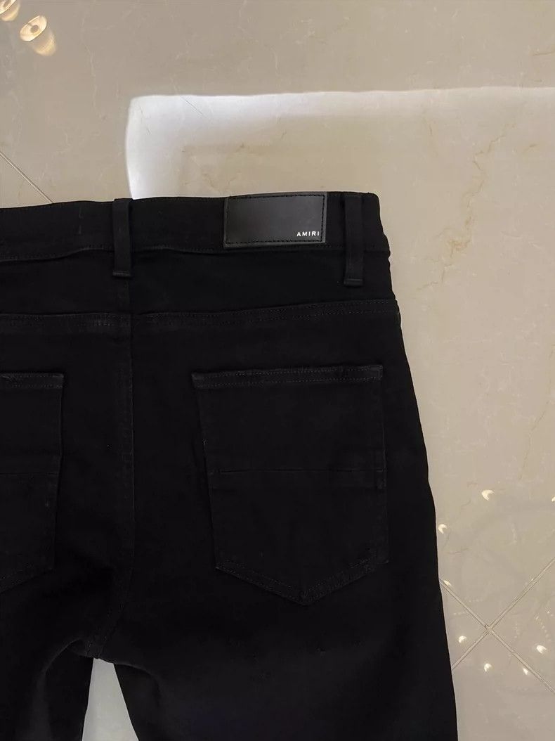 Amiri AmiriCheckerboard cashew flower splash ink art patch black Size US 32 / EU 48 - 7 Thumbnail