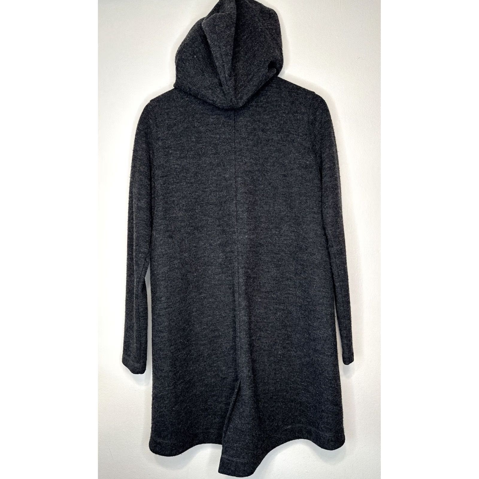 Nike Nike Womens Therma Fit Hooded Long Jacket Gray Full Zip Coat L Wool Tech Size L / US 10 / IT 46 - 6 Thumbnail