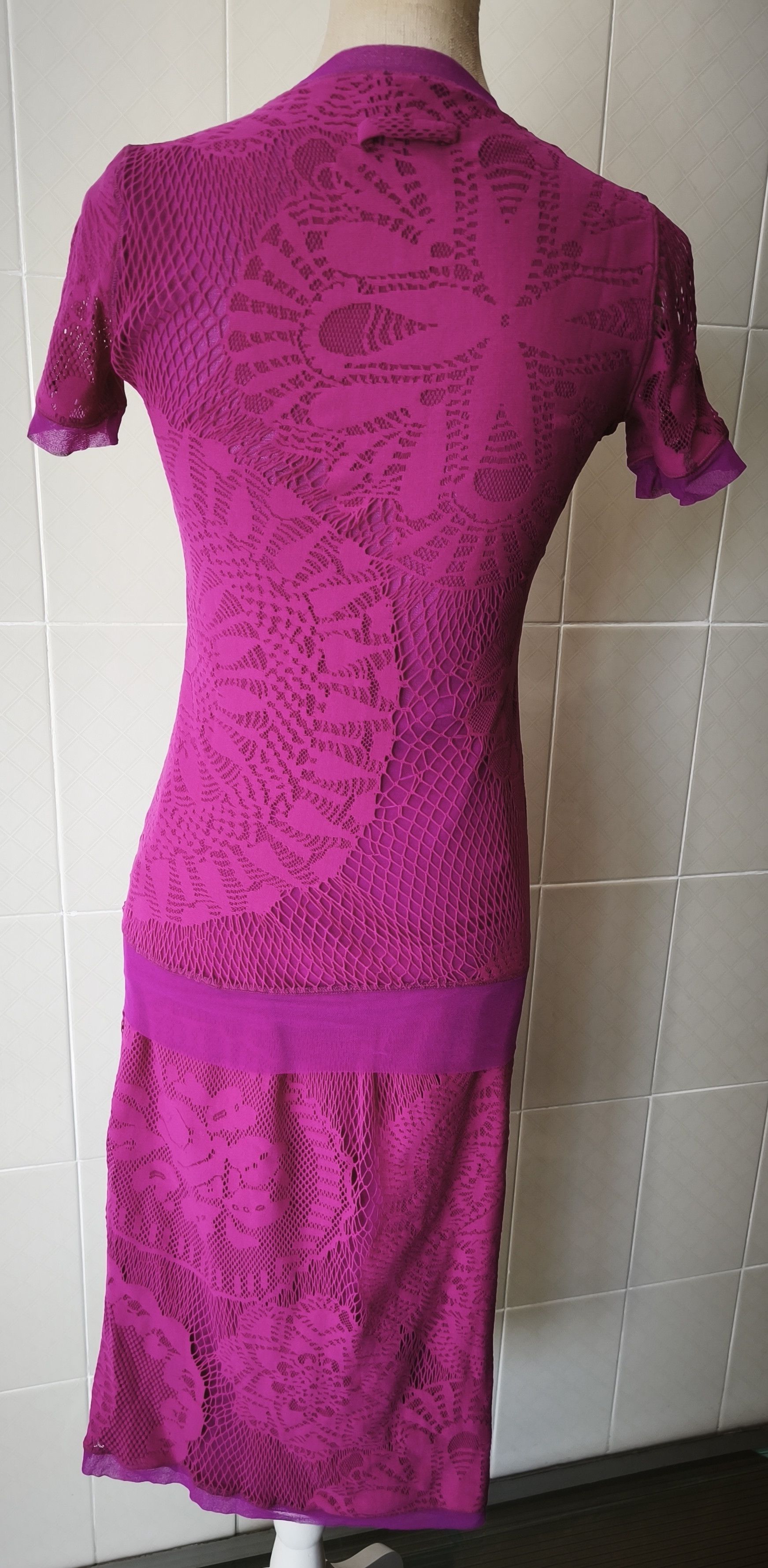 Jean Paul Gaultier SS 2008 - Lace and mesh - top and skirt Size M / US 6-8 / IT 42-44 - 10 Thumbnail