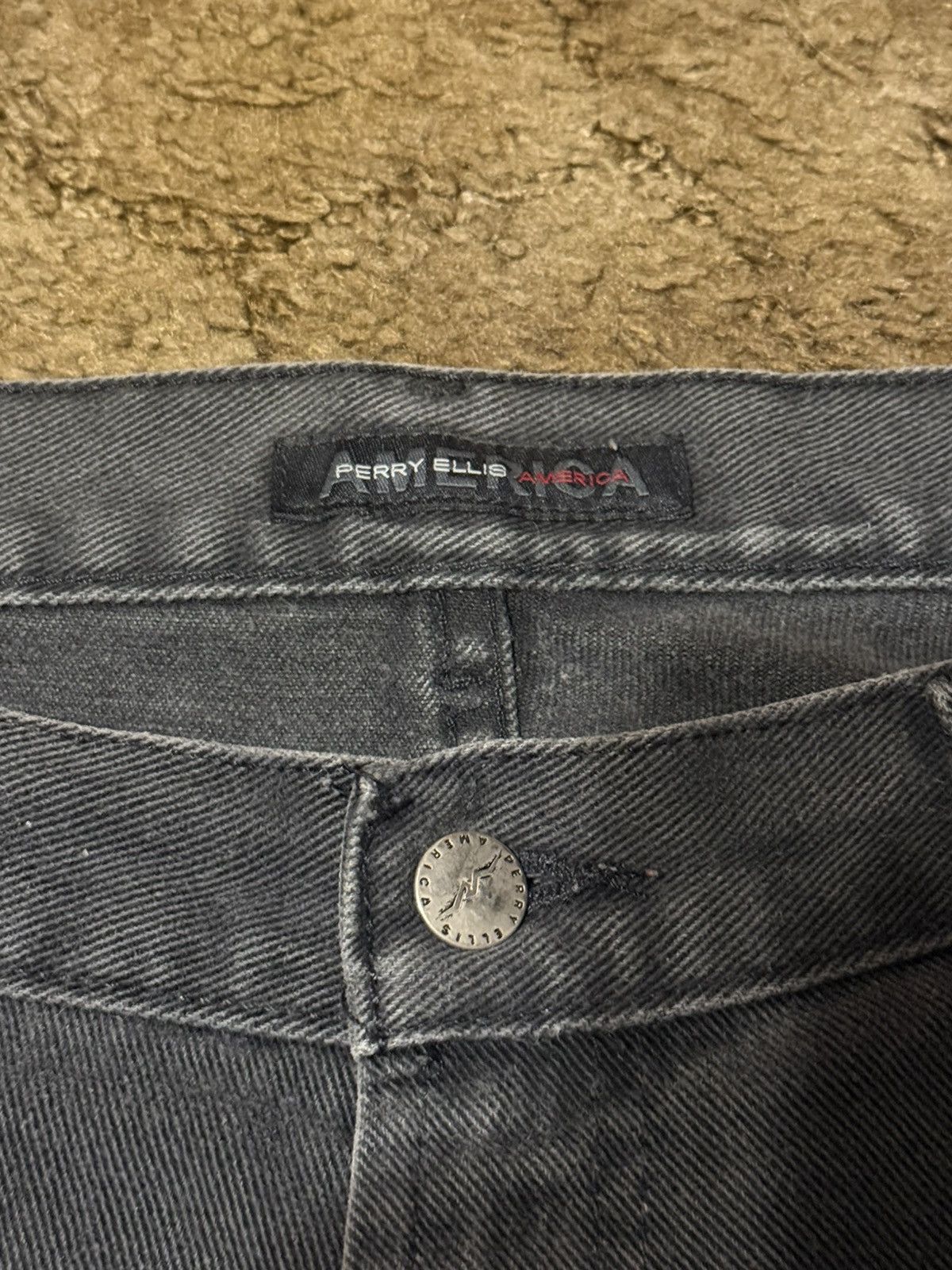 Perry Ellis Vintage Y2K Perry Ellis Grey Jean Shorts Jorts Mens Size 38 Size US 38 / EU 54 - 3 Thumbnail