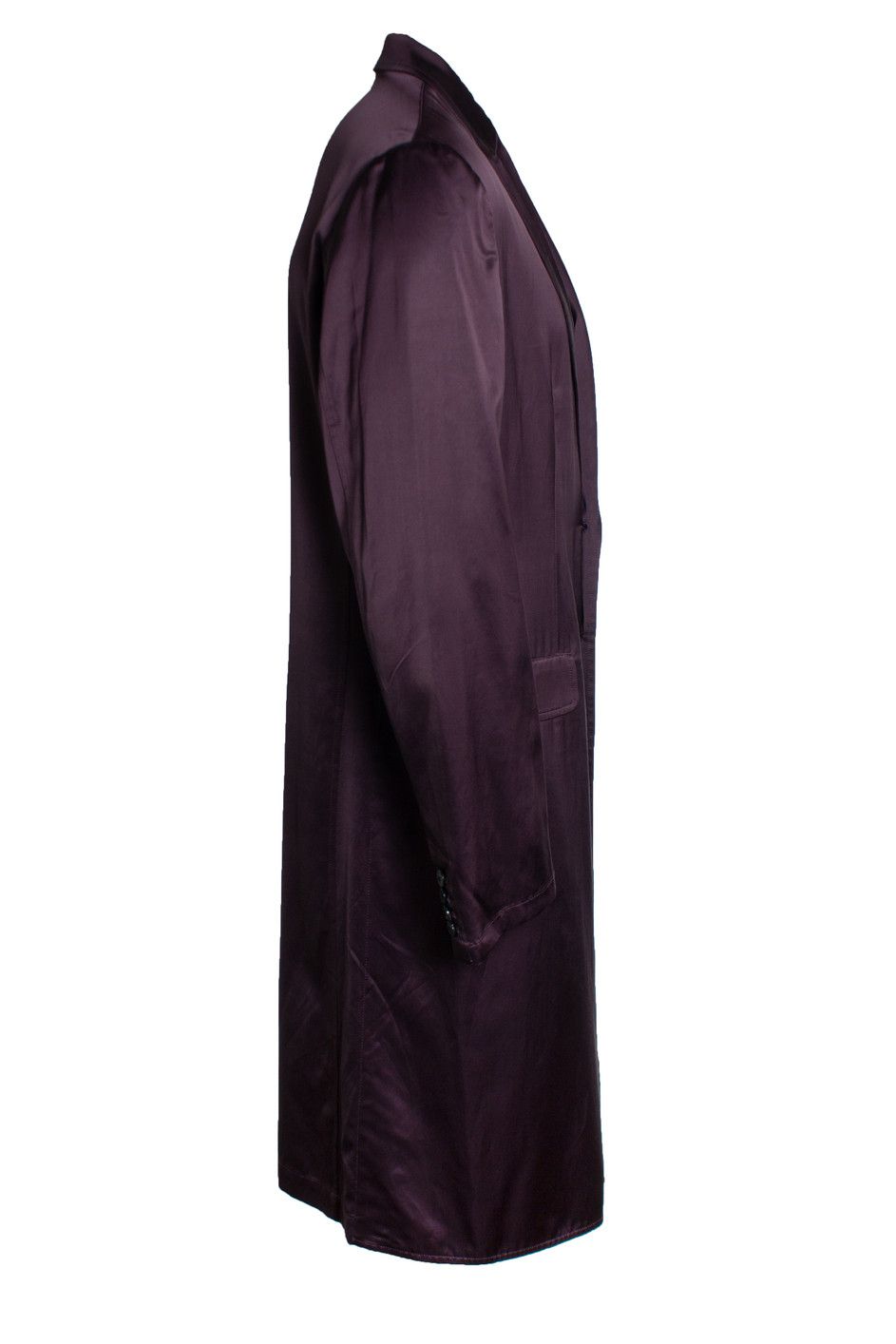 Dries Van Noten Dries van Noten, Shiny overcoat in burgundy Size US L / EU 52-54 / 3 - 3 Thumbnail