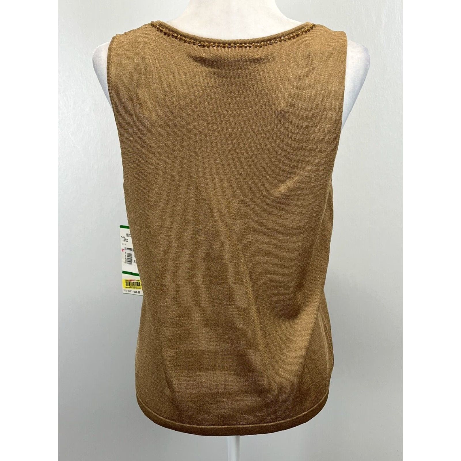 Jones New York Jones New York Sweater Women Large Sleeveless Knit Beaded Shell Classic All Seasons Size L / US 10 / IT 46 - 3 Thumbnail