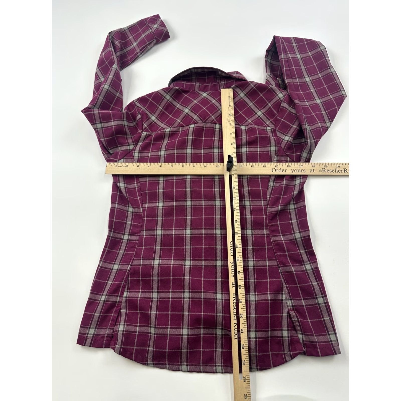 Mountain Hardwear Mountain Hardwear Shirt Womens 2 Purple Plaid Button-Down Outdoor Hiking Size XS / US 0-2 / IT 36-38 - 6 Thumbnail