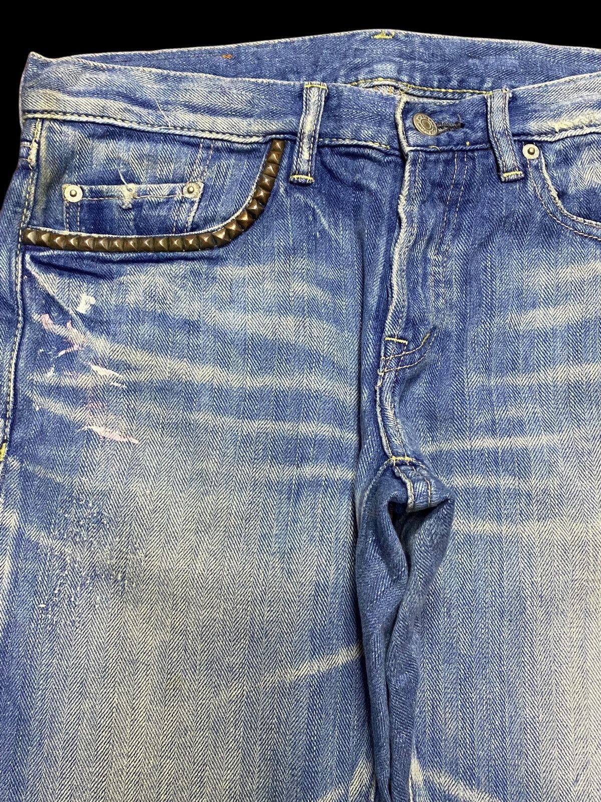 Hysteric Glamour Hysteric Glamour Seditionary Paint Splatter Flare Jeans Size US 32 / EU 48 - 7 Thumbnail