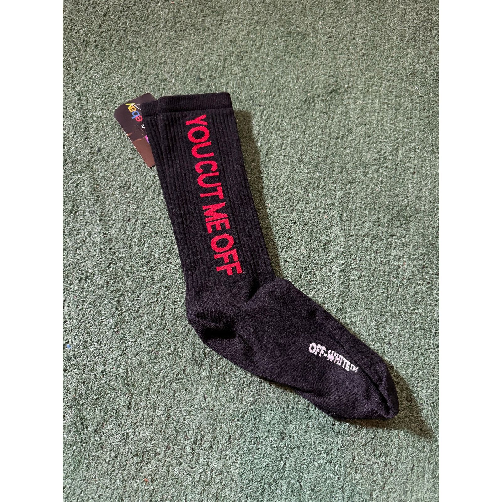Virgil Abloh OFF WHITE SOCKS NWT OR BOX VIRGIL BLACK Size ONE SIZE - 1 Preview