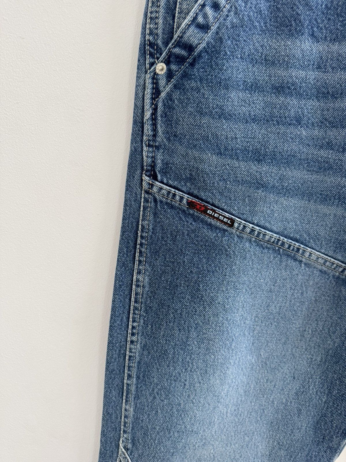 Designer × Diesel × Japanese Brand vintage rare diesel double knee jeans Size US 33 - 8 Thumbnail
