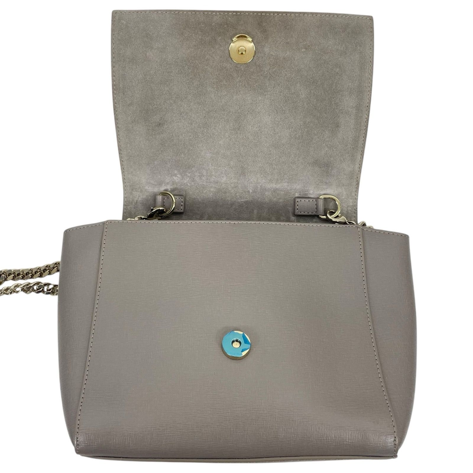 Furla Furla Ginevra Leather Mini Crossbody Bag Sabbia Beige Gray Size ONE SIZE - 9 Thumbnail