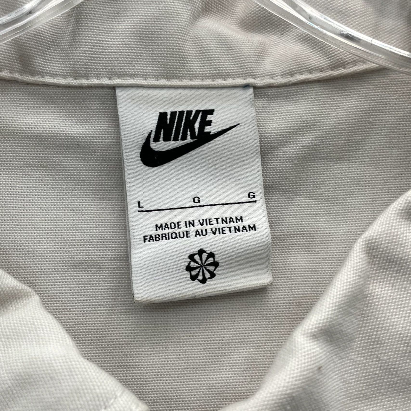 Nike Nike Polo Large Boxy Overshirt Heavy Canvas Retro 90s Sport Skate Y2k Streetwear Polo Shirt Mens L Ivory Size US L / EU 52-54 / 3 - 5 Thumbnail