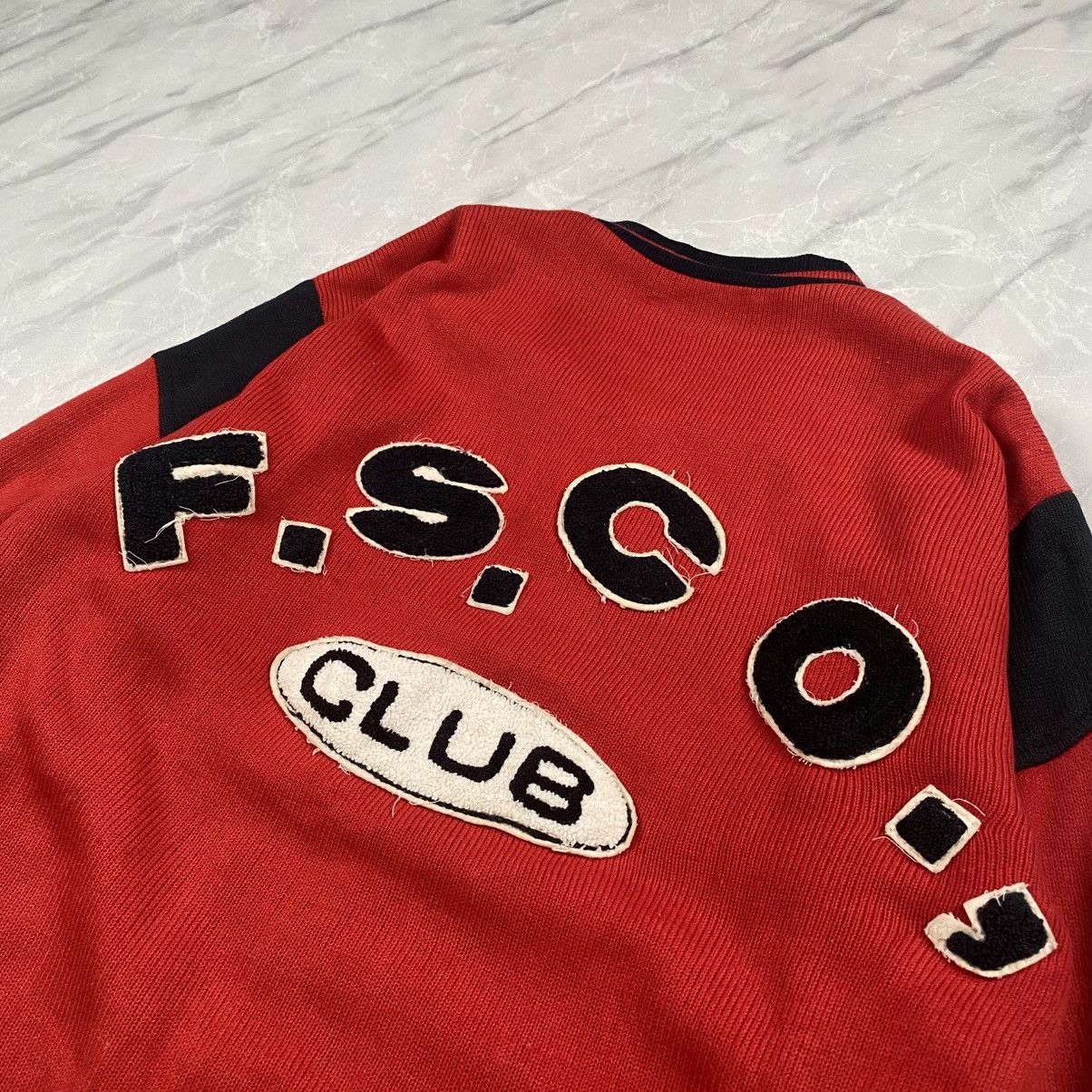 Japanese Brand Vintage 90s SoFine Studio Knit Wear Varsity Jacket Size US S / EU 44-46 / 1 - 3 Thumbnail