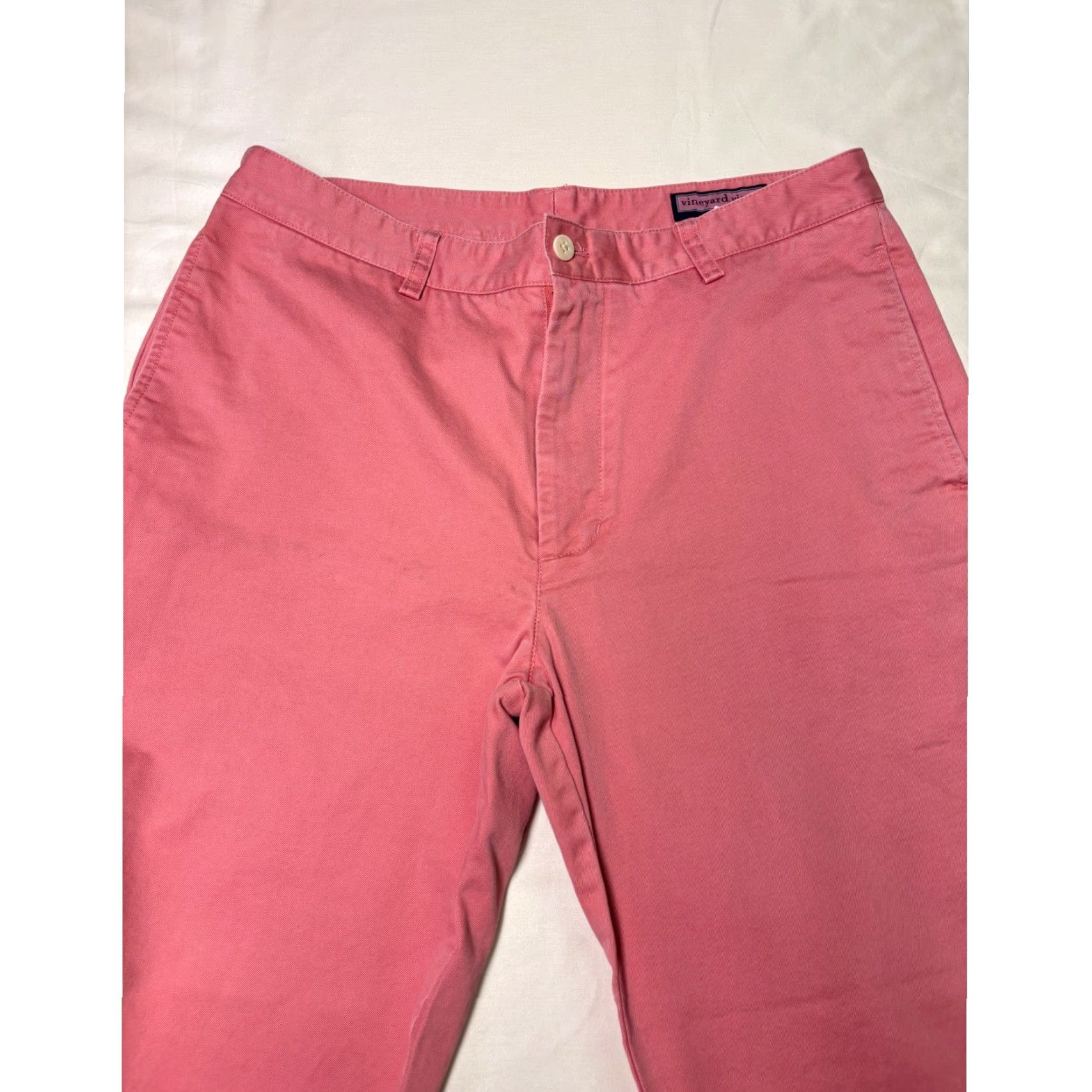 Vineyard Vines Vineyard Vines Pants Chino Pink 34x30 Men Casual Straight Front Flat Front Cotton 30in Inseam Size US 34 / EU 50 - 2 Thumbnail