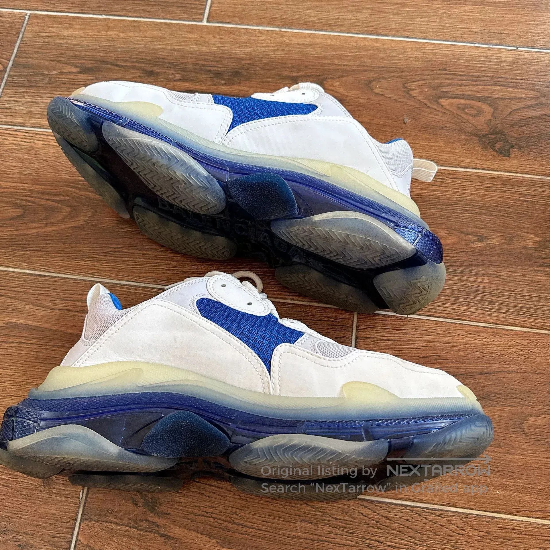 Balenciaga Balenciaga Triple S White Blue Sneakers. Size US 11 / EU 44 - 3 Thumbnail