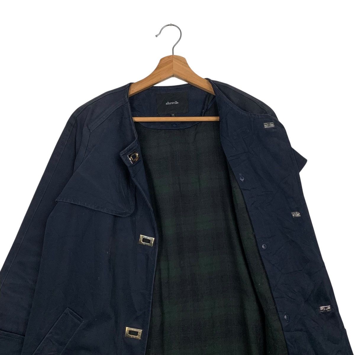 Japanese Brand ALLUREVILLE Made in Japan Poly Rayon Overcoat #1650-C73 Size US S / EU 44-46 / 1 - 11 Thumbnail