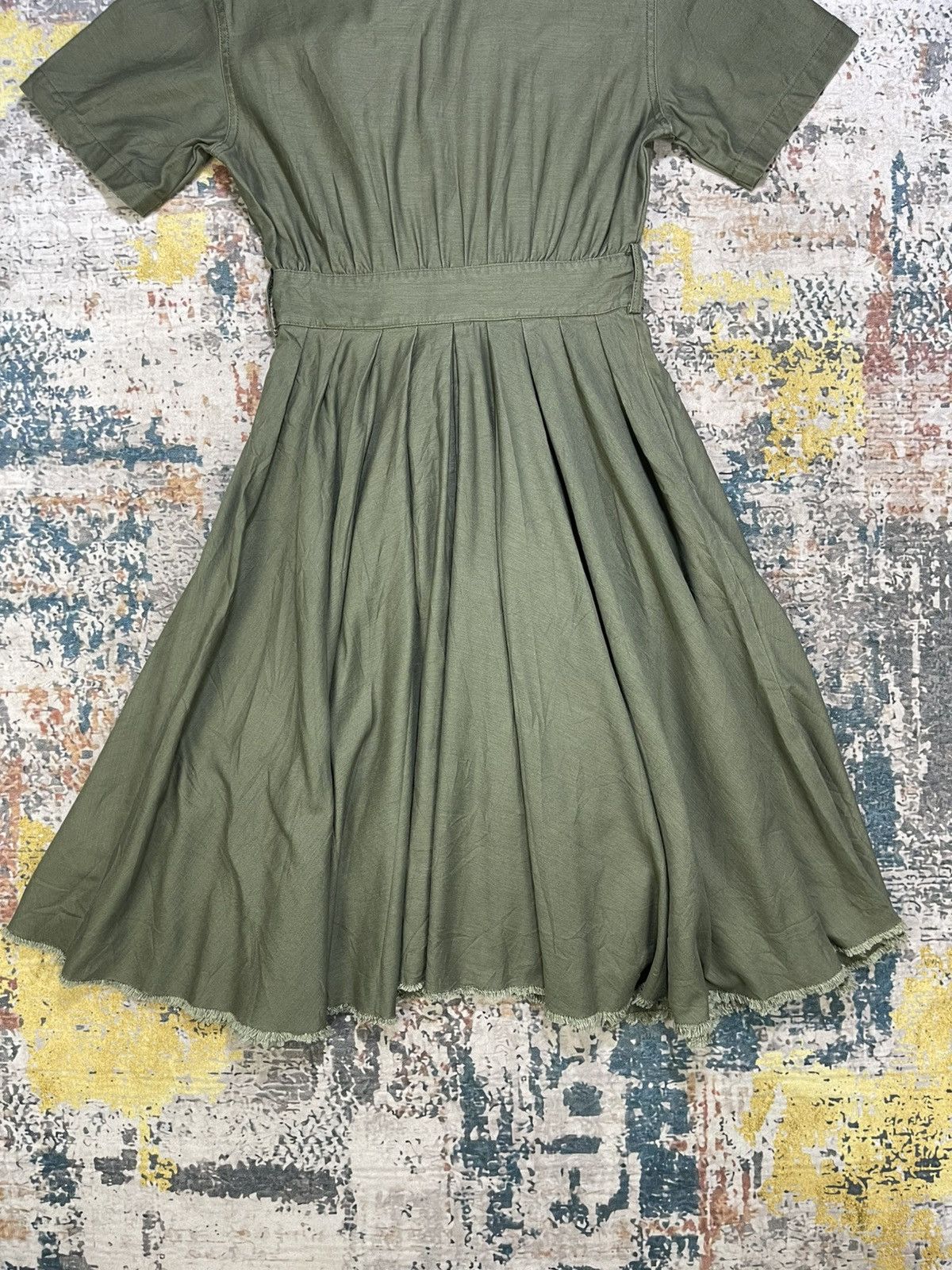 MOUSSY Azul By Moussy Olive Green Military Full Button Dress Size S / US 4 / IT 40 - 5 Thumbnail