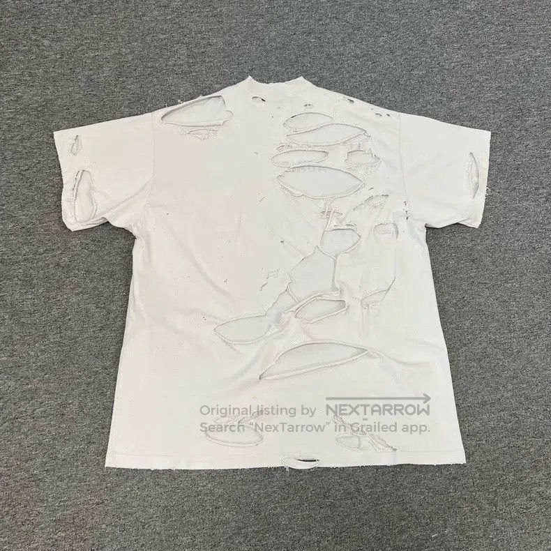 Balenciaga Mirror Distressed Short Sleeve T-shirt.