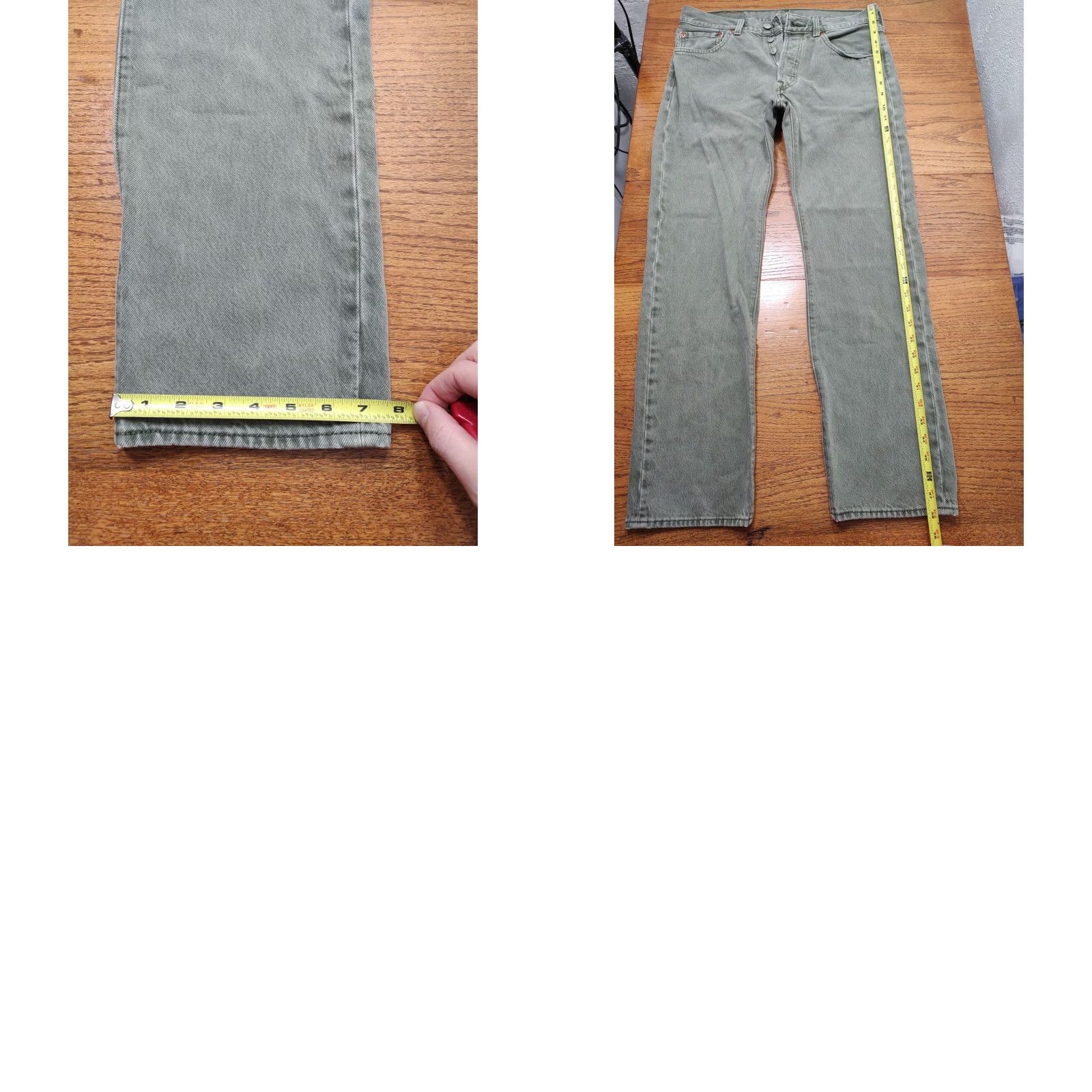 Levi's VINTAGE Levi's 501 Jeans Mens Fit 31x29 Green Original Fit Button Fly Straight Leg Size US 31 - 9 Thumbnail