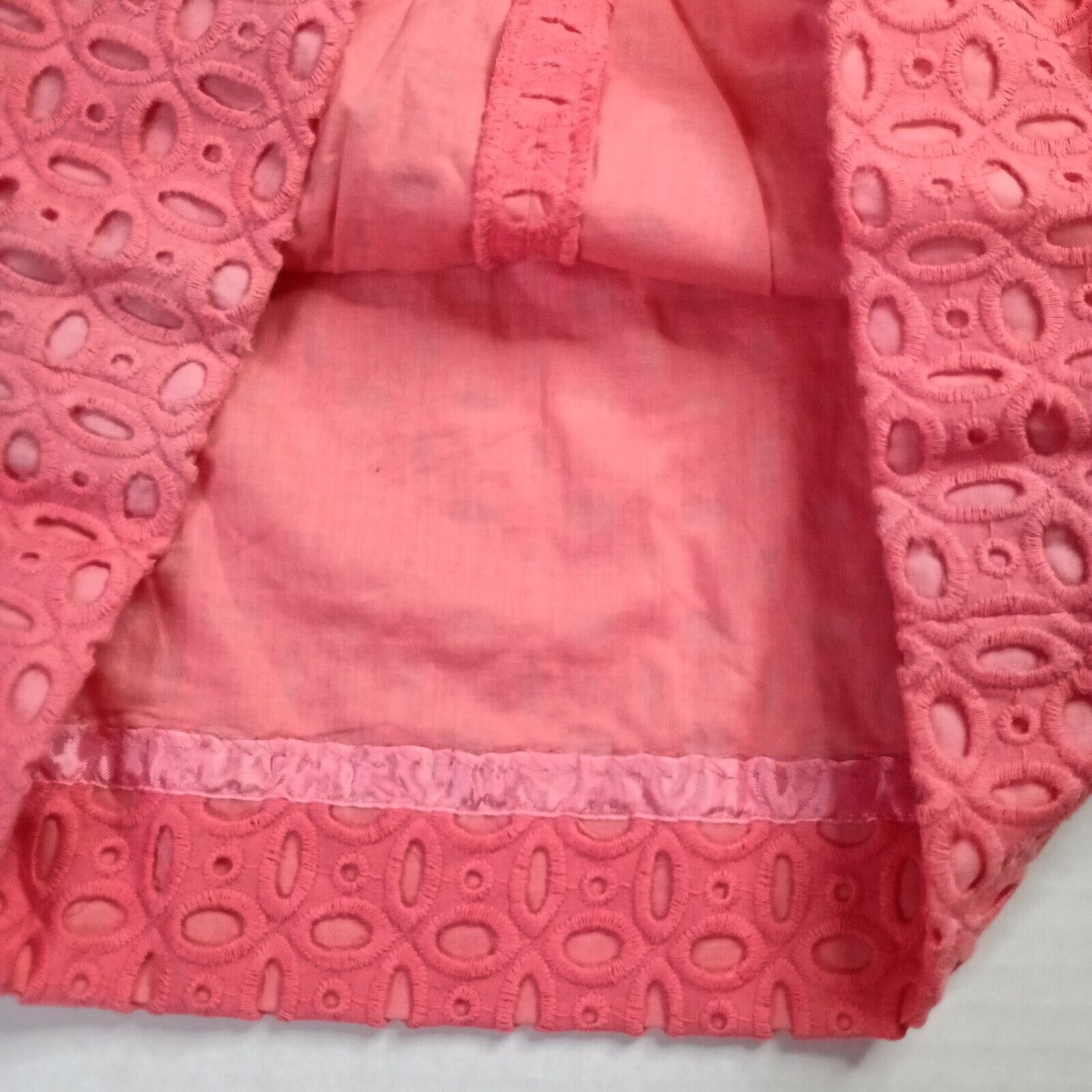 J.Crew J Crew Pencil Skirt Women’s 00 Pink Explored Eyelet Lining Size 24" / US 00 / IT 34 - 6 Thumbnail