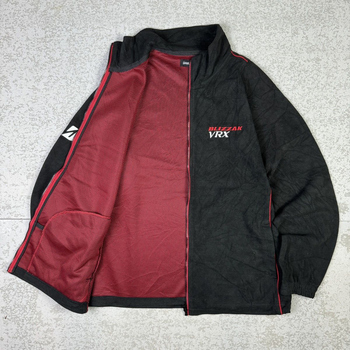 Japanese Brand 💥Bridgestone Blizzak VRX Vintage Style Fleece Jacket Size US L / EU 52-54 / 3 - 2 Thumbnail