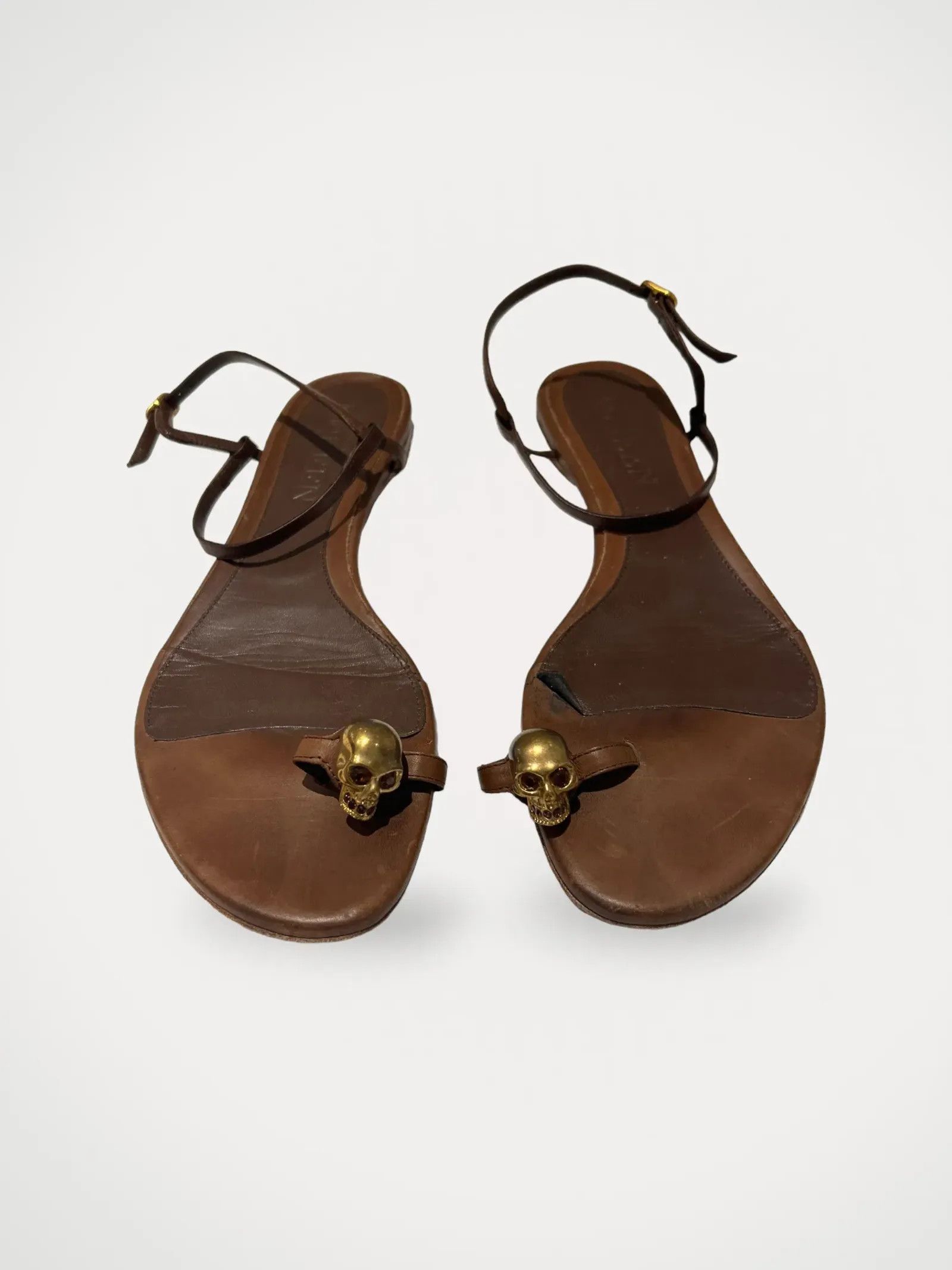 image of Alexander Mcqueen Ballet Flats in Brown, Women's (Size 9.5)