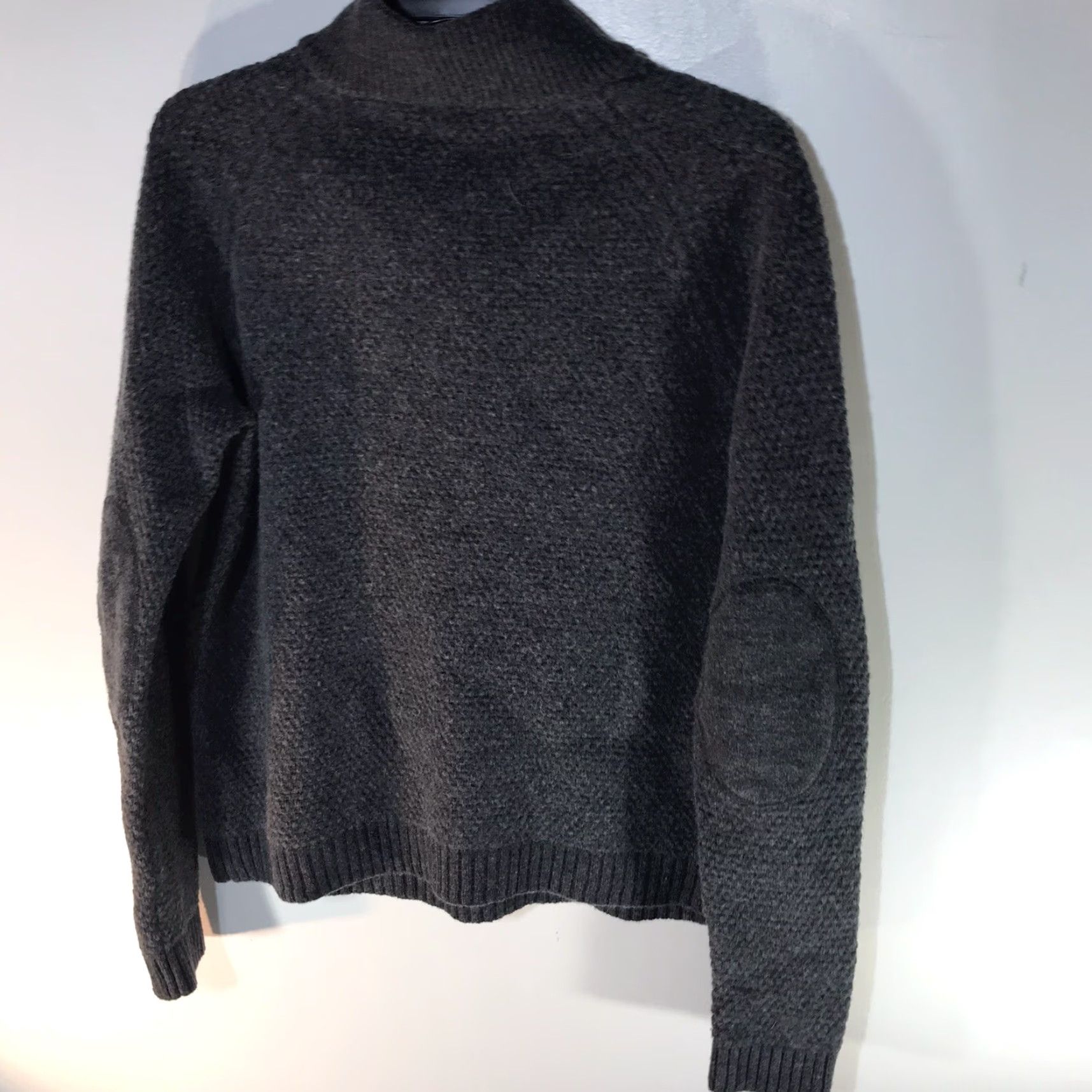 Toad&Co Toad & Co Women's 1/4 Zip Sweater Gray 100% Lambswool Knit Pullover Plus Size Fall Winter Size XXL / US 16-18 / IT 52-54 - 5 Thumbnail
