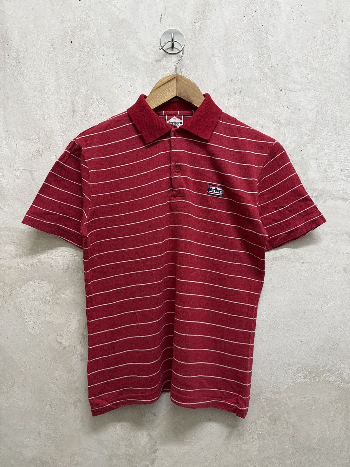 Marlboro Vintage Marlboro Stripe Small Logo Polo Shirt Size US XS / EU 42 / 0 - 1 Thumbnail