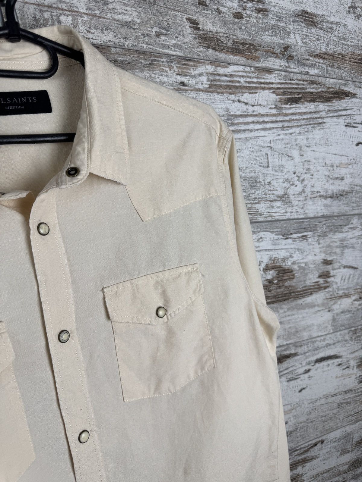 Allsaints Mens AllSaints BITTERWATER LS SHIRT button up pocket luxury Size US M / EU 48-50 / 2 - 5 Thumbnail