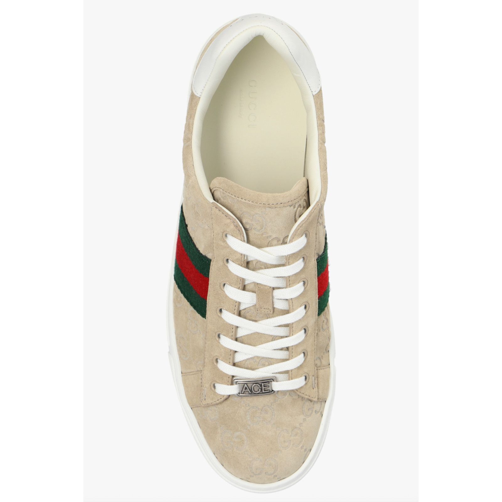 Gucci Gucci Oatmeal Beige Suede Flat Low Top Trainer Sneakers 41 Size US 11 / IT 41 - 13 Thumbnail