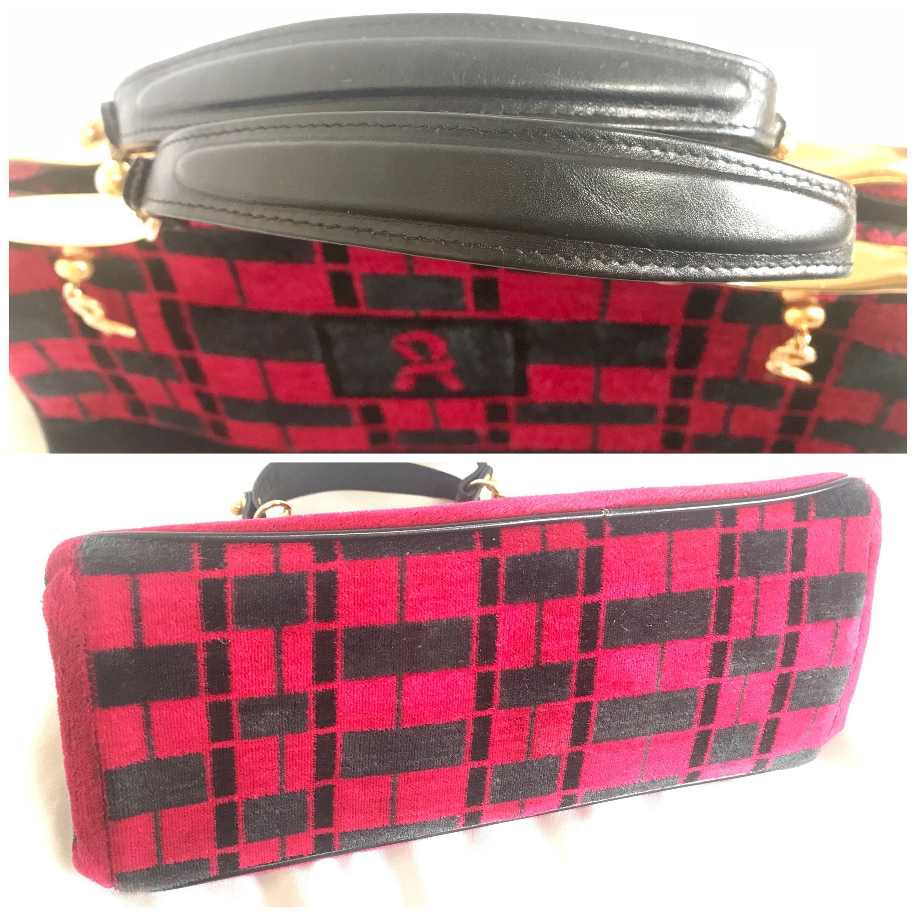 Roberta di Camerino Vintage Roberta di Camerino red, black geometric handbag Size ONE SIZE - 5 Thumbnail