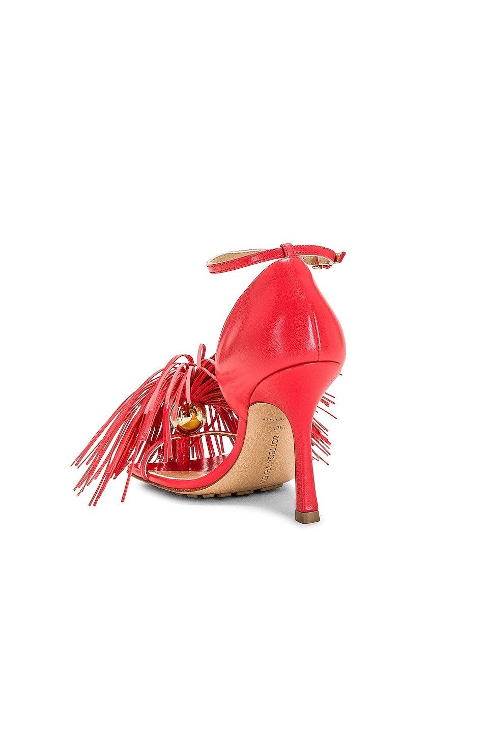 Bottega Veneta o1y0725 Leather Ankle Thong Strap Sandals in Red Size US 6 / IT 36 - 3 Thumbnail