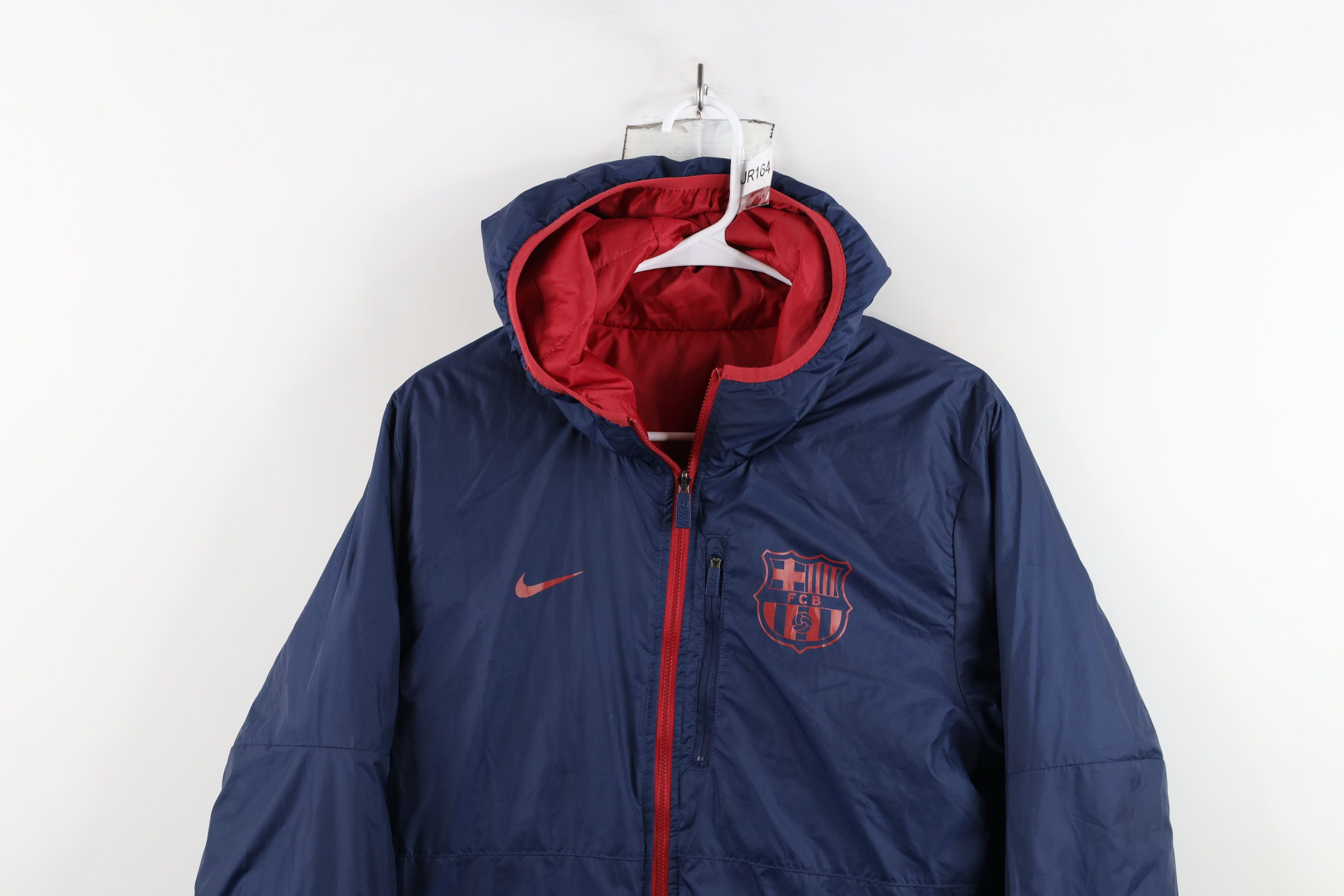 Nike × Vintage Vintage Nike Swoosh Reversible FC Barcelona Soccer Jacket Size US S / EU 44-46 / 1 - 13 Thumbnail