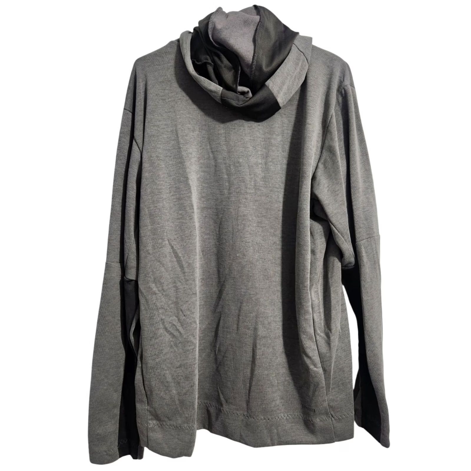 Adidas Adidas Mens XL Sweatshirt Full Zip Hooded Pockets Grey Basketball Gym & Training Logo Size US XL / EU 56 / 4 - 2 Thumbnail