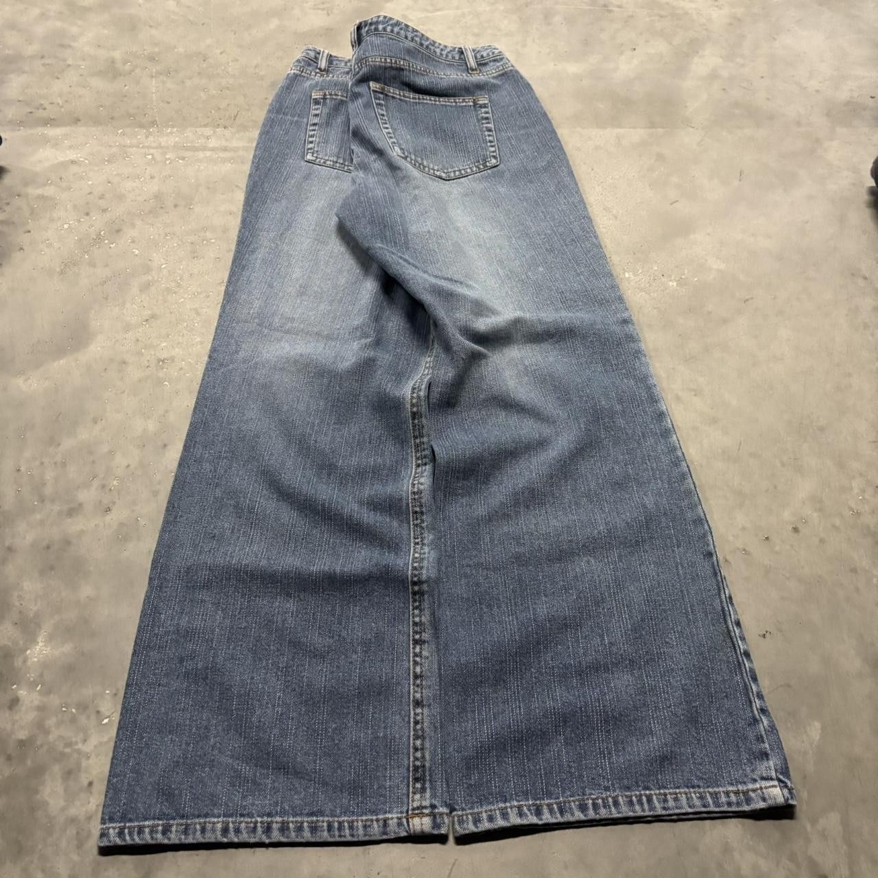 Japanese Brand × Vintage Crazy Vintage Y2K/2000s Faded Wash Bootcut Flared Denim Jeans! Size US 34 / EU 50 - 4 Thumbnail