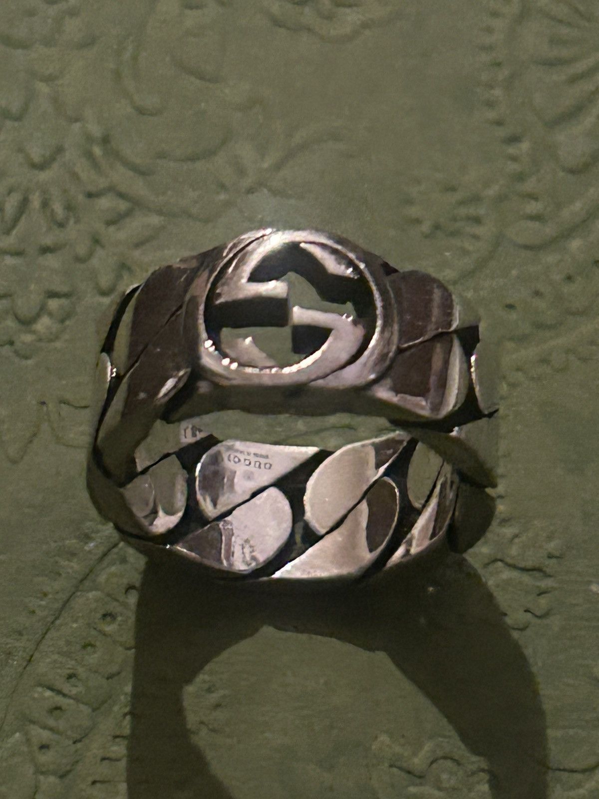 Gucci Gucci Interlocking G Wide Ring Silver 925 Semi Shiny 661515 Size ONE SIZE - 3 Thumbnail