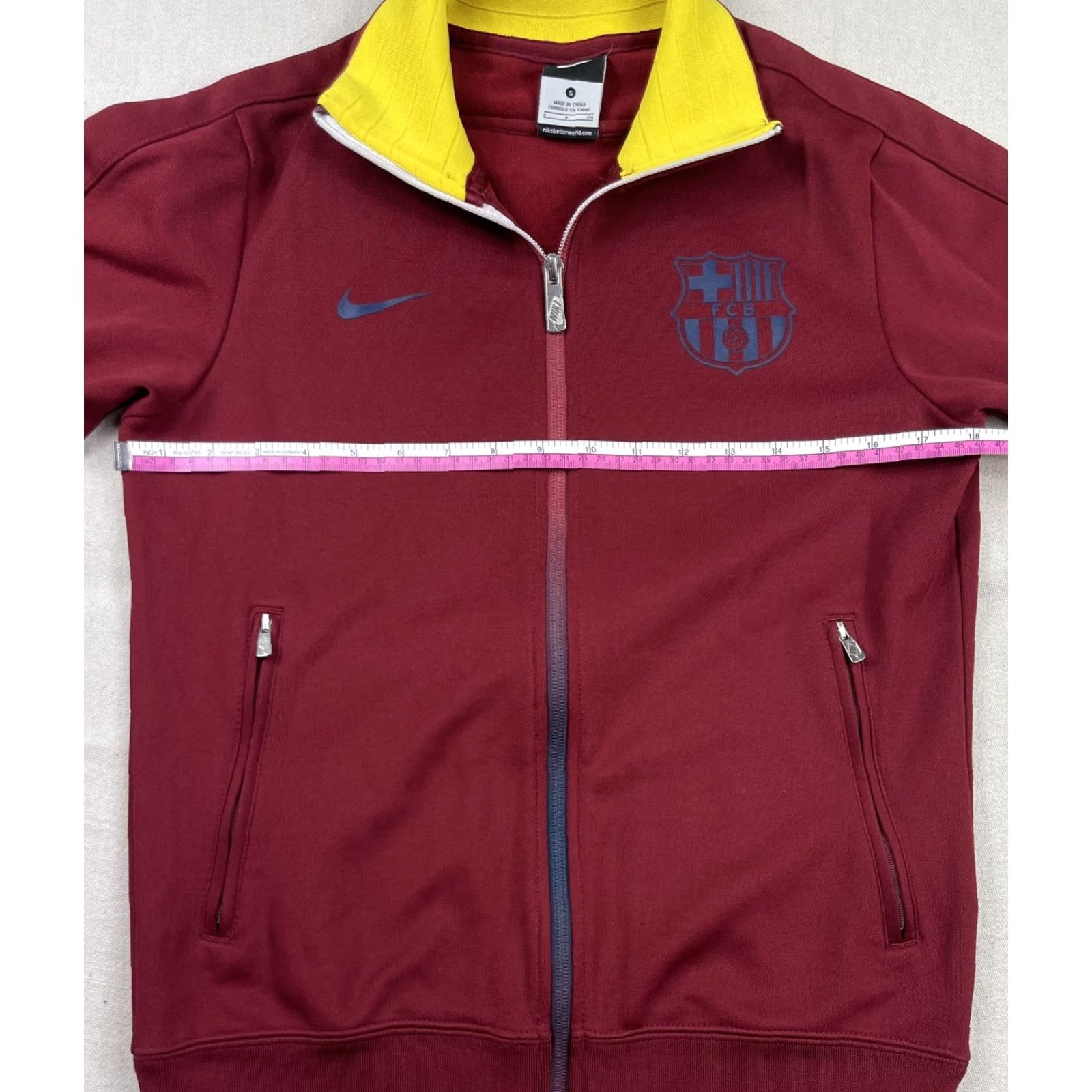 Nike Nike Barcelona Barca Futbol Jacket Soccer FCB Full Zip Jersey Long Sleeve Sz S Shirt Men Red Blue Track Jacket Size US S / EU 44-46 / 1 - 4 Thumbnail